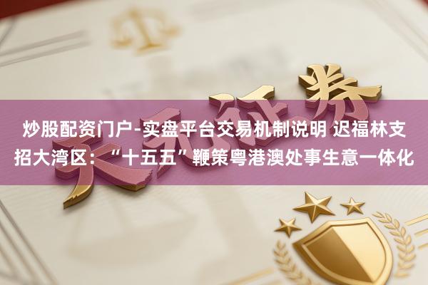 炒股配资门户-实盘平台交易机制说明 迟福林支招大湾区：“十五五”鞭策粤港澳处事生意一体化